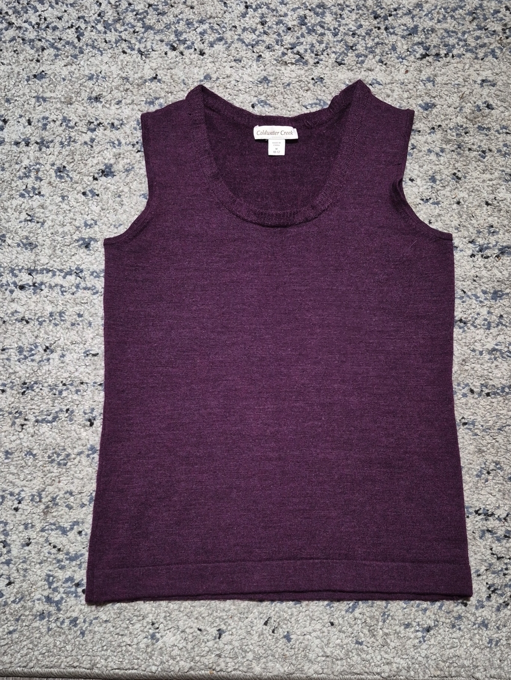 Coldwater Creek Deep Purple Knit Tank Top